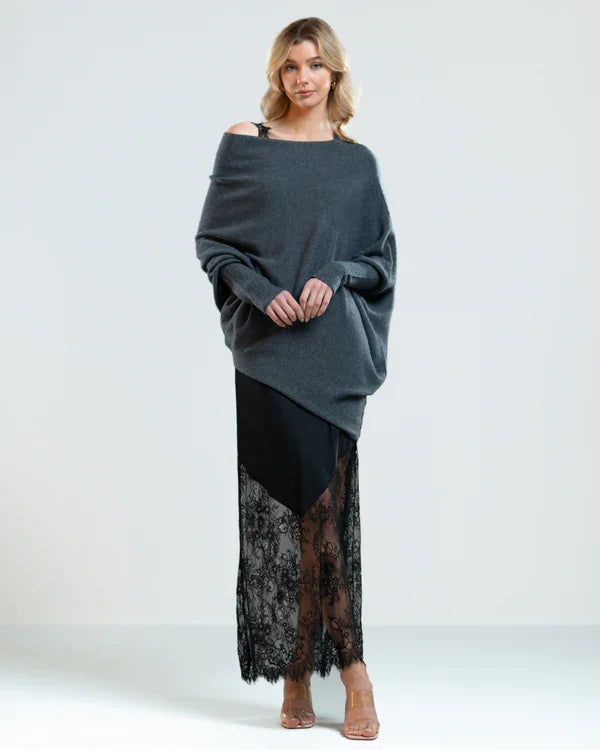 Asymmetrical Draped Sweater