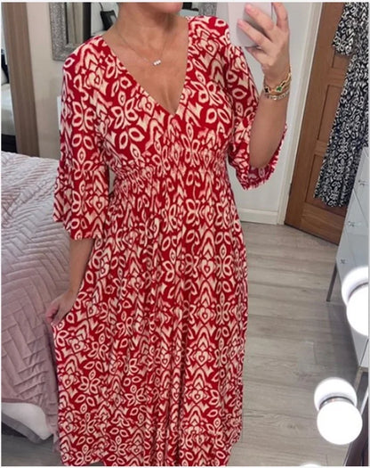 🔥Last Day 49% OFF🔥floral V-neck dress