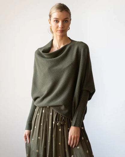 Asymmetrical Draped Sweater