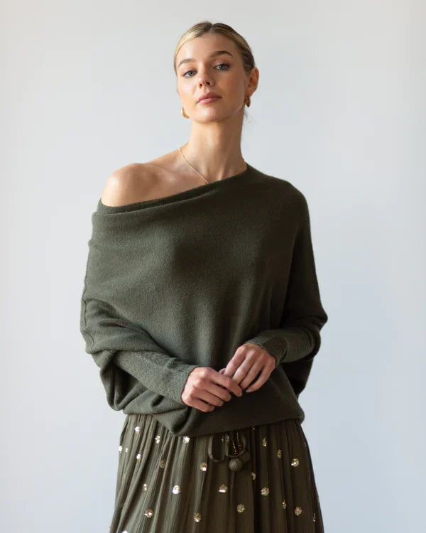 Asymmetrical Draped Sweater